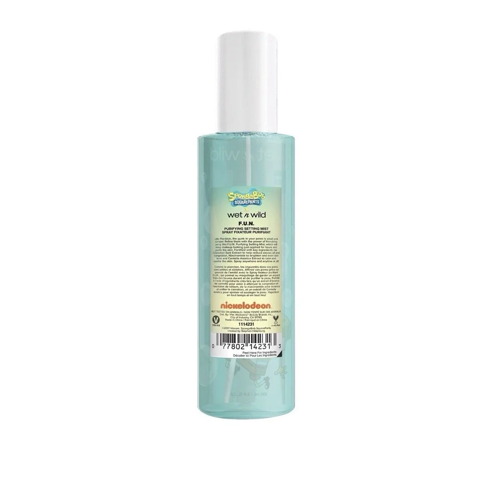 Wet n Wild Makeup X‎ SpongeBob F.U.N. FUN Purifying Setting Face Mist 3.4 oz